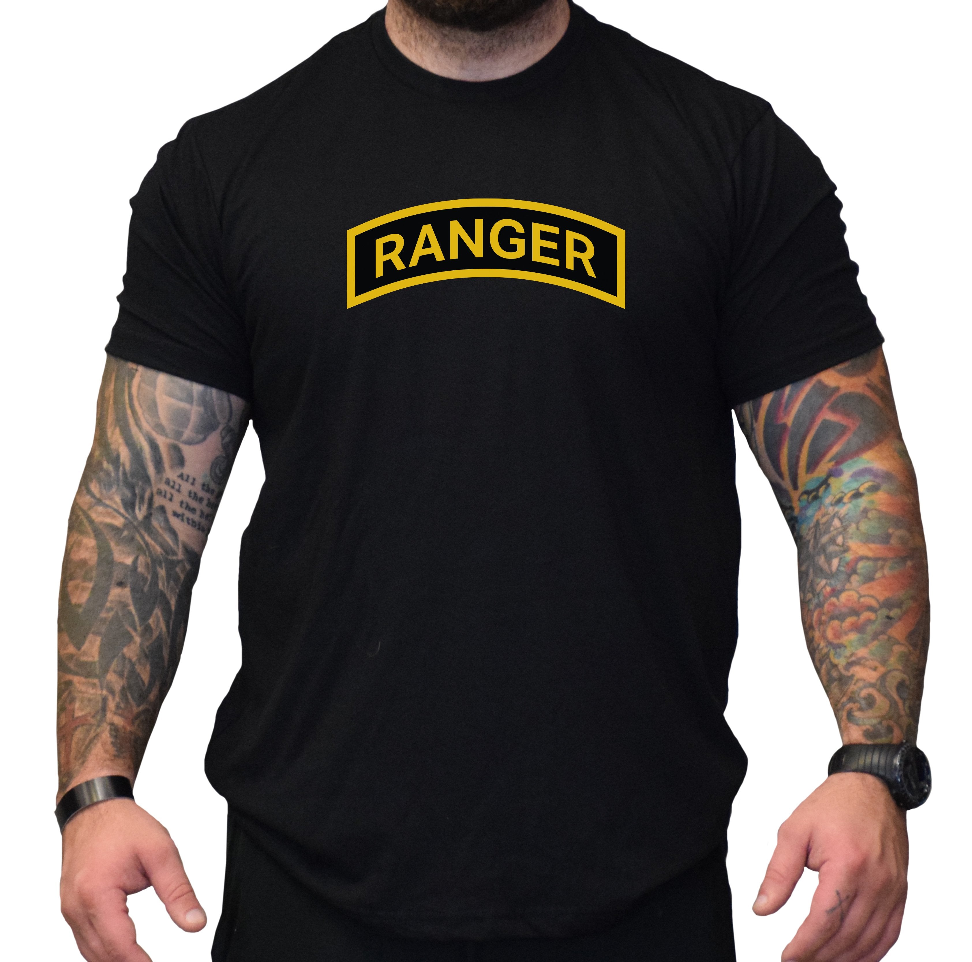  Us Army Rangers Sleeve Shirt Casual T-Shirt Button