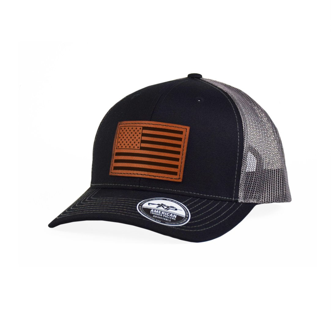 USA Flag Leather Snap-Back