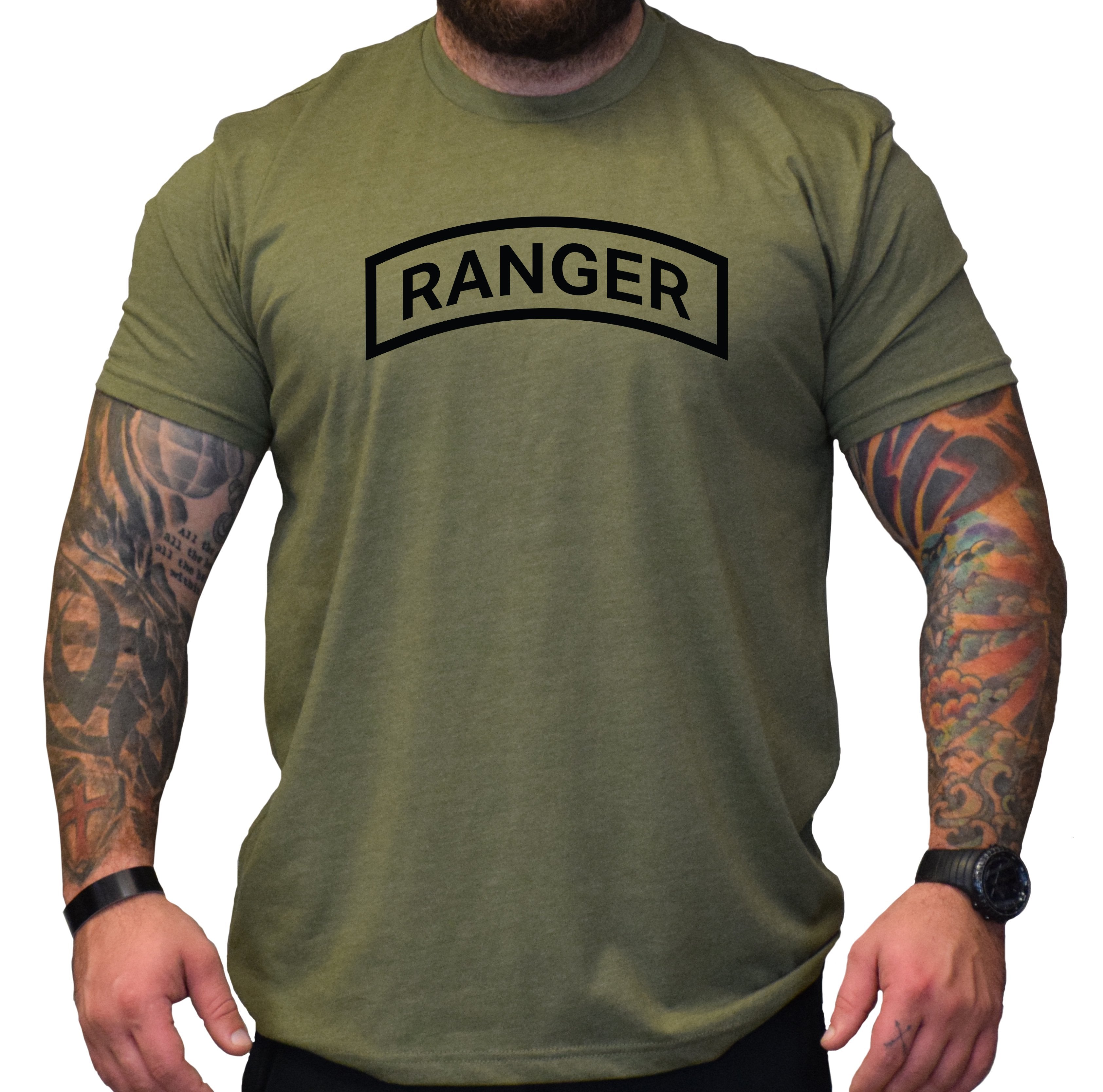  Us Army Rangers Sleeve Shirt Casual T-Shirt Button