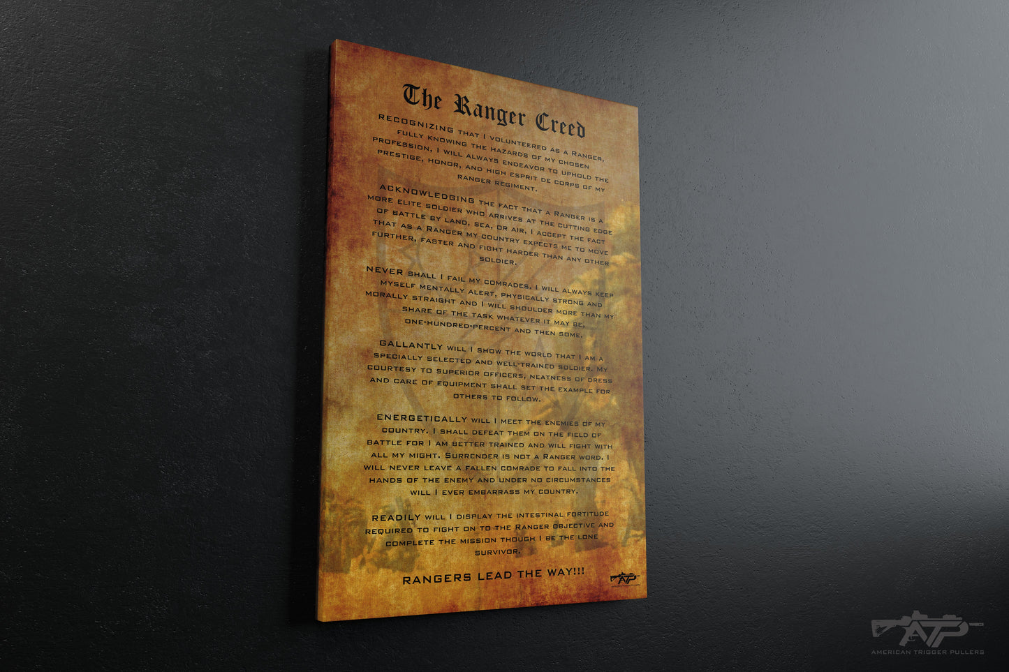 The Ranger Creed Canvas