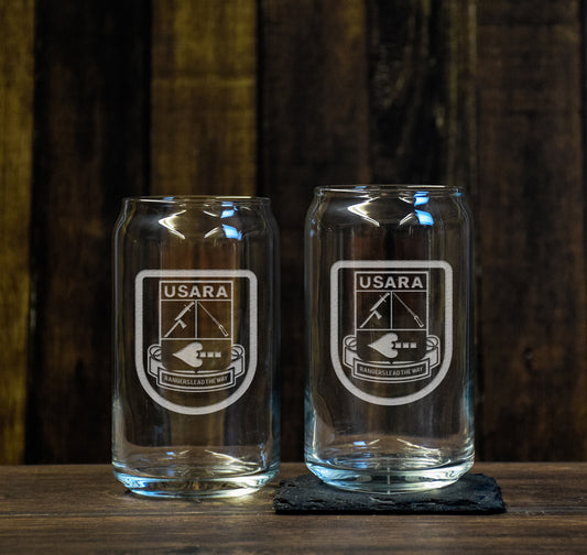 USARA Logo Beer Can Glass Set
